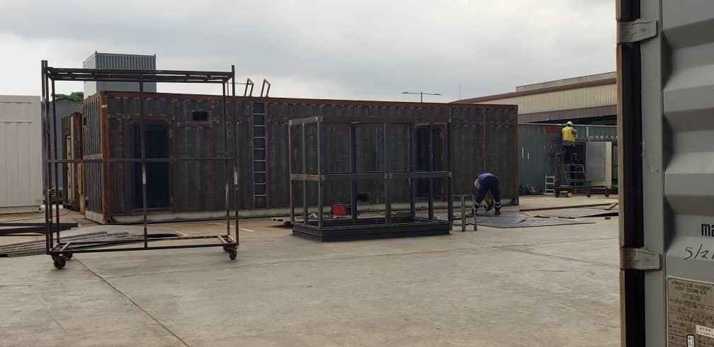 Generator container fabrication and piping, photograph 3