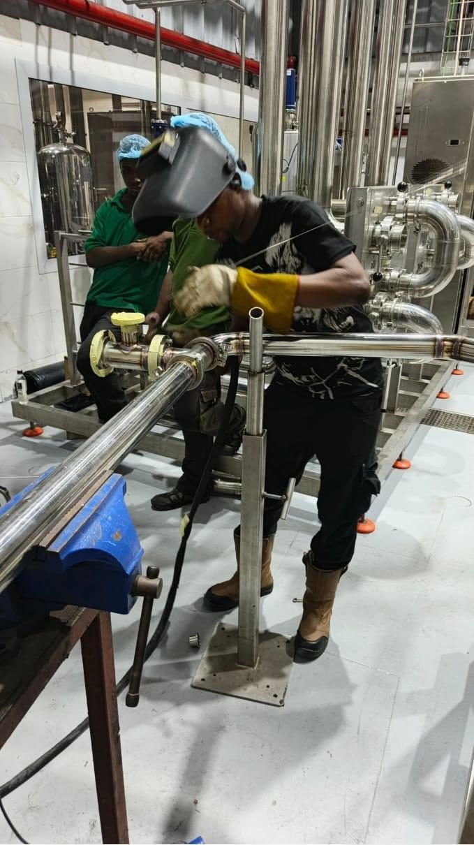 Stainless steel process line installations, photograph 4