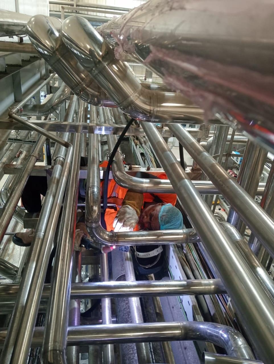Stainless steel process line installations, photograph 5