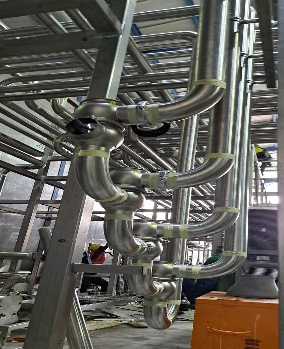 Stainless steel process line installations, photograph 7