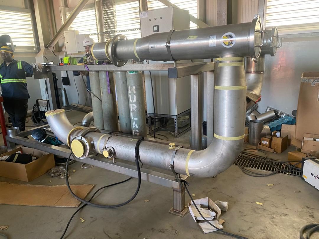 Stainless steel process line installations, photograph 8