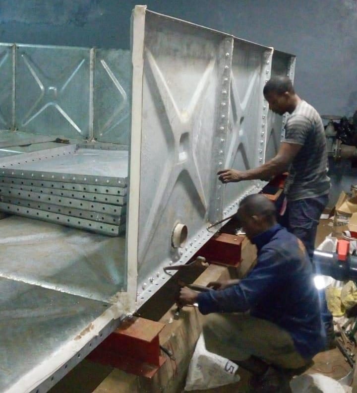 Tank fabrication and installation, photograph 6