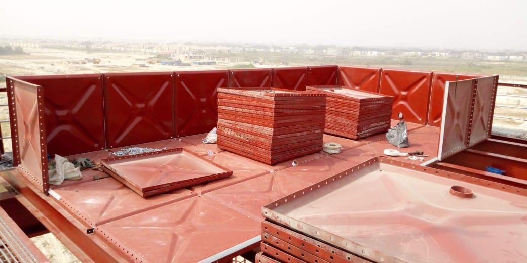 Tank fabrication and installation, photograph 7